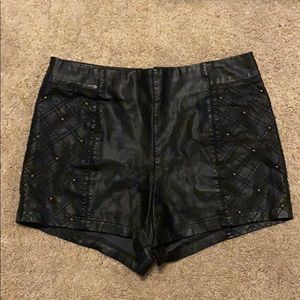 Faux Leather Shorts
